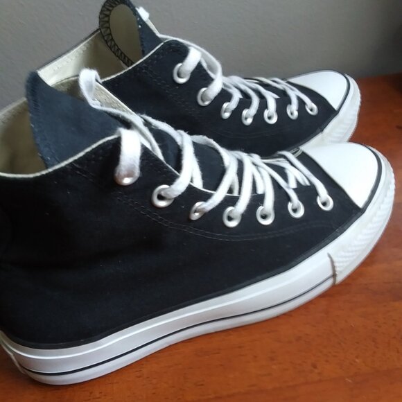 Chuck Taylor AllStar Converse Lift Platform Canvas Sneakers Shoes sz Wm US8 UK 6 - Picture 7 of 15